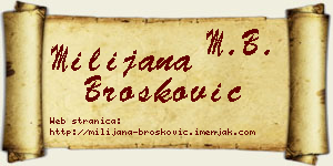 Milijana Brošković vizit kartica